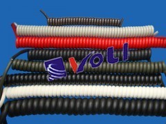 供应各种型号弹簧线螺旋电缆 扬州专业制造商，以环保高弹性聚氨酯护套领航特种电缆领域